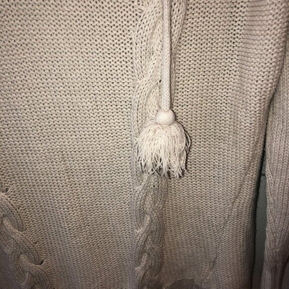 Natural Reflections Womens Size XL Beige Tan Sweater Hoodie Pullover Jacket - Picture 5 of 8